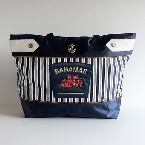 Handbags - Bahamas nautical beach bag